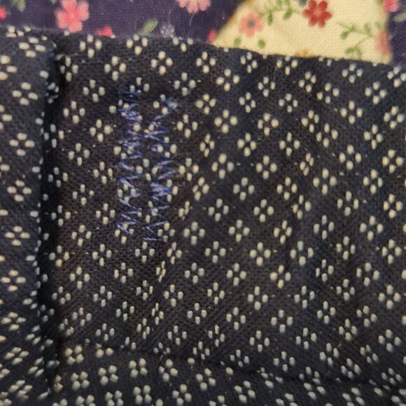 Talbot's Navy White Pin Dot Cotton Stretch High Rise Straight Leg Pant Size 14 - Picture 13 of 14